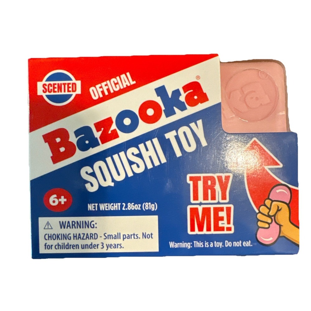 Bazooka Gum Block Squishy Scented Squeeze‎ Fidget Toy Incredible Toys New